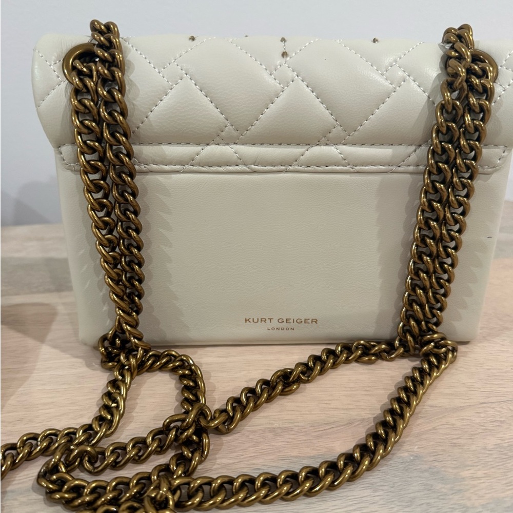 Kurt Geiger Cream Crossbody Bag with Embroidered Eye - Picture 5 of 5